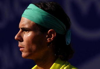 BARCELONA, SPAIN - APRIL 23:  Rafael Nadal of Spain during his match against Christophe Rochus of Belgium on day four of the ATP 500 World Tour Barcelona Open Banco Sabadell 2009 tennis tournament at the Real Club de Tenis on April 23, 2009 in Barcelona, Spain. Nadal won the match in two sets, 6-2 and 6-0.  (Photo by Jasper Juinen/Getty Images)