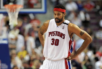 AUBURN HILLS, MI - APRIL 24:  Rasheed Wallace #30 of the Detroit Pistons looks on while playing the Cleveland Cavaliers in Game Three of the Eastern Conference Quarterfinals during the 2009 NBA Playoffs at the Palace of Auburn Hills on April 24, 2009 in Auburn Hills, Michigan. Cleveland won the game 79-68 to take a 3-0 series lead NOTE TO USER: User expressly acknowledges and agrees that, by downloading and or using this photograph, User is consenting to the terms and conditions of the Getty Images License Agreement.  (Photo by Gregory Shamus/Getty Images)