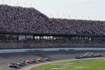 TALLADEGA, AL - APRIL 26:  Ryan Newman, driver of the #39 Stewart Haas Racing Chevrolet, leads a group of cars during the NASCAR Sprint Cup Series Aaron's 499 at Talladega Superspeedway on April 26, 2009 in Talladega, Alabama. (Photo by Christian Petersen/Getty Images)