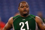 INDIANAPOLIS, IN - FEBRUARY 23:  Defensive lineman Sammie Hill of Stillman runs during the NFL Scouting Combine presented by Under Armour at Lucas Oil Stadium on February 23, 2009 in Indianapolis, Indiana. (Photo by Scott Boehm/Getty Images)
