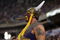 MINNEAPOLIS - NOVEMBER 09:  A Minnesota Vikings fan looks on during  the game with the Green Bay Packers on November 9, 2008 at the Metrodome in Mineapolis, Minnesota.  The Vikings won 28-27.  (Photo by Stephen Dunn/Getty Images)