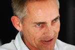 SAKHIR, BAHRAIN - APRIL 26:  (L-R) McLaren Mercedes Team Principal Martin Whitmarsh is seen in his team garage before the Bahrain Formula One Grand Prix at the Bahrain International Circuit on April 26, 2009 in Sakhir, Bahrain.  (Photo by Clive Mason/Getty Images)
