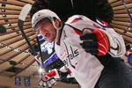 NEW YORK - APRIL 26: Alex Ovechkin #8 of the Washington Capitals celebrates a goal by Viktor Kozlov #25 (not shown) against the New York Rangers during Game Six of the Eastern Conference Quarterfinal Round of the 2009 NHL Stanley Cup Playoffs at Madison Square Garden on April 26, 2009 in New York, New York. The Capitals defeated the Rangers 5-3.  (Photo by Bruce Bennett/Getty Images)
