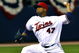 MINNEAPOLIS, MN - APRIL 6: Francisco Liriano #47 of the Minnesota Twins pitches against the Seattle Mariners on Opening Day at the Metrodome on April 6, 2009 in Minneapolis, Minnesota. (Photo by Scott A. Schneider/Getty Images)