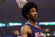 BOSTON - APRIL 23: Josh Childress #1 of the Atlanta Hawks reacts to a foul call against one of his teammates in the first quarter against the Boston Celtics during Game Two of the Eastern Conference Quarterfinals on April 23, 2008 at the TD Banknorth Garden in Boston, Massachusetts. NOTE TO USER: User expressly acknowledges and agrees that, by downloading and or using this Photograph, user is consenting to the terms and conditions of the Getty Images License Agreement. (Photo by Elsa/Getty Images)