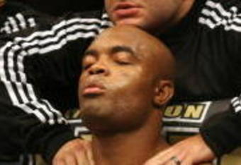 CHICAGO- OCTOBER 25:  Anderson Silva prepares before the Middleweight Title Bout at UFC's Ultimate Fight Night at Allstate Arena on October 25, 2008 in Chicago, Illinois. (Photo by Tasos Katopodis/Getty Images)