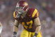 PASADENA, CA - JANUARY 1: Clay Matthews #47 of the USC Trojans lines up against the Penn State Nittany Lions on January 1, 2009 at the Rose Bowl in Pasadena, California. USC won 38-24. (Photo by Jeff Golden/Getty Images)