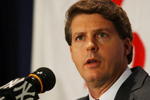 NEW YORK - JANUARY 06:  Owner Hal Steinbrenner talks to the media during a press conference to announce Teixeira's signing to the New York Yankees at Yankee Stadium on January 6, 2009 in the Bronx borough of New York City.  (Photo by Mike Stobe/Getty Images)
