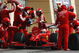 SAKHIR, BAHRAIN - APRIL 26:  Kimi Raikkonen of Finland and Ferrari comes in for a pitstop during the Bahrain Formula One Grand Prix at the Bahrain International Circuit on April 26, 2009 in Sakhir, Bahrain.  (Photo by Mark Thompson/Getty Images)
