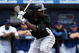 PORT ST LUCIE, FL - FEBRUARY 26:  Cameron Maybin #24 of the Florida Marlins bats against the New York Mets during a spring training game at Tradition Field on February 26, 2009 in Port St Lucie, Florida. The Mets defeated the Marlins 9-0.  (Photo by Doug Benc/Getty Images)