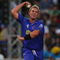 CAPE TOWN, SOUTH AFRICA - APRIL 18:  Shane Warne of Rajasthan bowls during the IPL T20 match between Rajasthan Royals and Royal Challengers Bangalore at Newlands Cricket Ground on April 18, 2009 in Cape Town, South Africa.  (Photo by Tom Shaw/Getty Images)