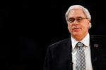 LOS ANGELES, CA - APRIL 27:  Head coach Phil Jackson of the Los Angeles Lakers looks on in the second half against the Utah Jazz in Game Five of the Western Conference Quarterfinals during the 2009 NBA Playoffs at Staples Center on April 27, 2009 in Los Angeles, California. NOTE TO USER: User expressly acknowledges and agrees that, by downloading and or using this photograph, User is consenting to the terms and conditions of the Getty Images License Agreement.  (Photo by Kevork Djansezian/Getty Images)