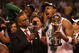 BOSTON - JUNE 17: Paul Pierce #34 of the Boston Celtics answers question from ESPN broadcaster Stuart Scott as Pierce holds the NBA Finals MVP trophy after defeating the Los Angeles Lakers in Game Six of the 2008 NBA Finals on June 17, 2008 at TD Banknorth Garden in Boston, Massachusetts. NOTE TO USER: User expressly acknowledges and agrees that, by downloading and/or using this Photograph, user is consenting to the terms and conditions of the Getty Images License Agreement. (Photo by Elsa/Getty Images)