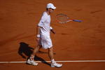 ROME - APRIL 29:  Andy Murray of Great Britain throws his racquet in his match against Juan Monaco of Argentina during day three of the Foro Italico Tennis Masters on April 29, 2009 in Rome, Italy.  (Photo by Julian Finney/Getty Images)