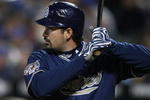FLUSHING, NY - APRIL 13:  Adrian Gonzalez #23 of the San Diego Padres at bat against the New York Mets during opening day at Citi Field on April 13, 2009 in the Flushing neighborhood of the Queens borough of New York City. This is the first regular season MLB game being played at the new venue which replaced Shea Stadium as the Mets home field.  (Photo by Nick Laham/Getty Images)