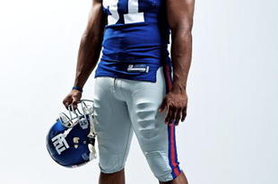 NEW YORK - MARCH 11:  (EDITORS NOTE: IMAGES HAVE BEEN RETOUCHED)  Justin Tuck of the New York Giants poses for a portrait on March 11, 2009 in New York City, New York.  (Photo by Nick Laham/Getty Images)