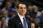 BOSTON - MARCH 26:  Head coach Mike Krzyzewski of the Duke Blue Devils gives instructions during their game against the Villanova Wildcats during the NCAA Men's Basketball Tournament East Regionals at TD Banknorth Garden on March 26, 2009 in Boston, Massachusetts.  (Photo by Elsa/Getty Images)