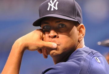 ST. PETERSBURG, FL - APRIL 14:  Alex Rodriguez of the New York Yankees watches batting practice before a game against the Tampa Bay Rays April 14, 2009 in St. Petersburg, Florida.  (Photo by Al Messerschmidt/Getty Images)