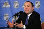 DALLAS - JANUARY 23:  NHL Commissioner Gary Bettman speaks to the press after meeting with the Board of Governors at the Renaissance Dallas Hotel on January 23, 2007 in Dallas, Texas.  (Photo by Bruce Bennett/Getty Images)