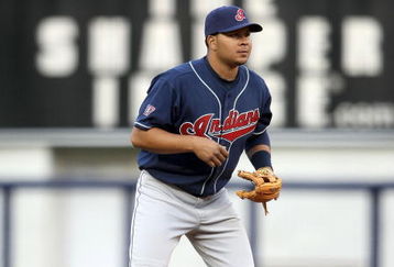 NEW YORK - APRIL 18:  Jhonny Peralta #2 of the Cleveland Indians inthe field against the New York Yankees at Yankee Stadium on April 18, 2009 in the Bronx borough of New York City.  (Photo by Nick Laham/Getty Images)
