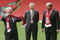 LIVERPOOL, UNITED KINGDOM - FEBRUARY 06:  Liverpool football club's new owners George Gillett (L), Tom Hicks (R) and chief executive Rick Parry (C) pose for photographs after their takeover on February 6, 2007, Liverpool, England. Gillett and  Hicks have reached a deal, thought to be worth GBP470m, to buy the football club.  (Photo by Christopher Furlong/Getty Images)