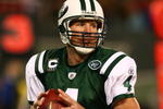 EAST RUTHERFORD, NJ - DECEMBER 28:  Brett Favre #4 of The New York Jets looks to pass against The Miami Dolphins during their game on December 28, 2008 at Giants Stadium in East Rutherford, New Jersey.  (Photo by Al Bello/Getty Images)