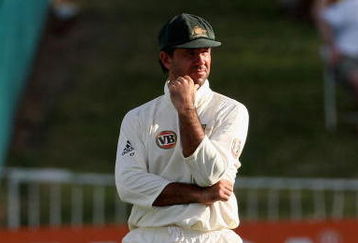 DURBAN, SOUTH AFRICA - MARCH 09:  Ricky Ponting of Australia looks on during day four of the Second Test between South Africa and Australia played at Kingsmead on March 9, 2009 in Durban, South Africa.  (Photo by Hamish Blair/Getty Images)