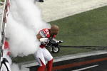 ATLANTA, GA - SEPTEMBER 7: Defensive end John Abraham #55 of the Atlanta Falcons takes the field for play against the Detroit Lions at the Georgia Dome on September 7, 2008 in Atlanta, Georgia.  (Photo by Al Messerschmidt/Getty Images) 