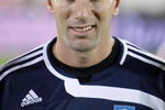 MALAGA, SPAIN - NOVEMBER 19:  Zinedine Zidane of France smiles ahead of the fifth Match against Poverty at the La Rosaleda stadium on November 19, 2007 in Malaga, Spain. As Goodwill Ambassadors for the United Nations Development Programme (UNDP), Ronaldo and Zinedine Zidane each year captain an international team for the Match against Poverty soccer match, aimed at mobilizing the public in the fight against poverty.  (Photo by Jasper Juinen/Getty Images)
