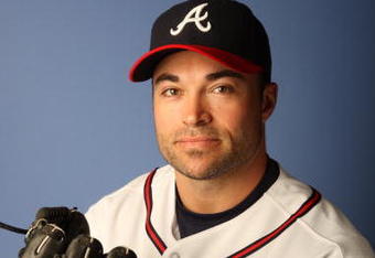 KISSIMMEE, FL - FEBRUARY 25:  Mike Hampton #32 of the Atlanta Braves poses during Photo Day on February 25, 2008 at Disney's Wide World of Sports in Kissimmee, Florida.  (Photo by Elsa/Getty Images) 