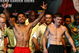 LAS VEGAS - MAY 01:  (L-R) Manny Pacquiao of the Philippines and Ricky Hatton of England pose after both fighters stepped on the scale during the weigh-in for their junior welterweight title fight at the MGM Grand Garden Arena May 1, 2009 in Las Vegas, Nevada.Photo by Al Bello/Getty Images)  (Photo by Al Bello/Getty Images)