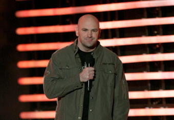 CULVER CITY, CA - DECEMBER 14:  UFC president Dana White speaks onstage at Spike TV's 2008 'Video Game Awards' held at Sony Pictures' Studios on December 14, 2008 in Culver City, California.  (Photo by Kevin Winter/Getty Images for Spike TV)