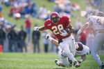 12 Oct 1996:  Running back Troy Davis of the Iowa State Cyclones carries the football during the Cyclones 24-21 loss to the Texas A&M Aggies at Cyclone Stadium in Ames, Iowa. Mandatory Credit: Stephen Dunn  /Allsport
