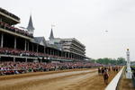 LOUISVILLE, KY - MAY 02:  Jockey Calvin Borel atop Mine That Bird crosses the finish line to win the 135th running of the Kentucky Derby on May 2, 2009 at Churchill Downs in Louisville, Kentucky.  (Photo by Matthew Stockman/Getty Images)