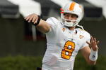 NASHVILLE, TN - NOVEMBER 22: Quarterback  Jonathan Crompton #8 of the Tennessee Volunteers warms up before the game against the Vanderbilt Commodores at Vanderbilt Stadium on November 22, 2008 in Nashville, North Carolina.  (Photo by Kevin C. Cox/Getty Images)