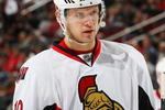 NEWARK, NJ - JANUARY 04:  Jason Spezza #19 of the Ottawa Senators skates against the New Jersey Devils at the Prudential Center on January 4, 2009 in Newark, New Jersey. Devils defeat the Senators 4-3 in Overtime  (Photo by Mike Stobe/Getty Images)