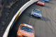 RICHMOND, VA - MAY 02: Kyle Busch, driver of the #18 Combos Toyota, leads Jimmie Johnson, driver of the #48 Lowe's Chevrolet, during the NASCAR Sprint Cup Series Crown Royal Presents the Russ Friedman 400 at Richmond International Raceway on May 2, 2009 in Richmond, Virginia. (Photo by Jason Smith/Getty Images)