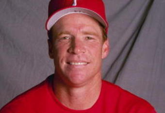 24 Feb 1998:  Rex Hudler #14 of the Philadephia Phillies poses for a picture during Spring Training at the Jack Russell Memorial Stadium in Clearwater, Florida. Mandatory Credit: Scott Halleran  /Allsport