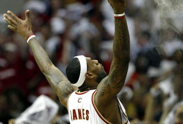 CLEVELAND - APRIL 18:  LeBron James #23 of the Cleveland Cavaliers waves to the crowd prior to Game One of the Eastern Conference Quarterfinals during the 2009 NBA Playoffs against the Detroit Pistons at Quicken Loans Arena on April 18, 2009 in Cleveland, Ohio. NOTE TO USER: User expressly acknowledges and agrees that, by downloading and or using this photograph, User is consenting to the terms and conditions of the Getty Images License Agreement. (Photo by Matt Sullivan/Getty Images)