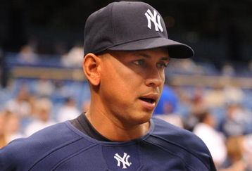 ST. PETERSBURG, FL - APRIL 13: Infielder Alex Rodriguez #13 of the New York Yankees watches batting practice against the Tampa Bay Rays on April 13, 2009 at Tropicana Field n St. Petersburg, Florida.  (Photo by Al Messerschmidt/Getty Images) 