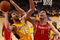 LOS ANGELES, CA - MAY 04:  Pau Gasol #16 of the Los Angeles Lakers goes up for a shot against Yao Ming #11 of the Houston Rockets in Game One of the Western Conference Semifinals during the 2009 NBA Playoffs at Staples Center on May 4, 2009 in Los Angeles, California. NOTE TO USER: User expressly acknowledges and agrees that, by downloading and or using this photograph, User is consenting to the terms and conditions of the Getty Images License Agreement.  (Photo by Jeff Gross/Getty Images)