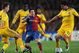 BARCELONA, SPAIN - APRIL 28: Lionel Messi of Barcelona is crowded out by John Terry (L), John Obi Mikel (2L) and Michael Ballack of Chelsea (R) during the UEFA Champions League Semi Final First Leg match between Barcelona and Chelsea at the Nou Camp Stadium on April 28, 2009 in Barcelona, Spain. (Photo by Jasper Juinen/Getty Images)