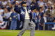 BRONX, NY - OCTOBER 9:  Yankee great Phil Rizzuto throws out the game's first pitch to former teammate Yogi Berra during game 2 of the American League Championship Series between the New York Yankees and Boston Red Sox on October 9, 2003 at Yankee Stadium in the Bronx, New York.  (Photo by Al Bello/Getty Images)