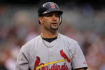 DENVER - MAY 06:  Albert Pujols #5 of the St. Louis Cardinals prepares to bat against the Colorado Rockies at Coors Field on May 6, 2008 in Denver, Colorado. The Cardinals defeated the Rockies 6-5.  (Photo by Doug Pensinger/Getty Images)