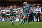 CARDIFF, WALES - MAY 03:  Martyn Williams of Cardiff misses during the sudden death penalty shoot to lose the Heineken Cup semi final match between Cardiff Blues and Leicester Tigers at the Millennium Stadium on May 3, 2009 in Cardiff, Wales.  (Photo by David Rogers/Getty Images)
