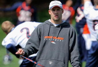 ENGLEWOOD, CO - MAY 03:  Head coach Josh McDaniels of the Denver Broncos oversees practice during minicamp at the Broncos training facility on May 3, 2009 in Englewood, Colorado.  (Photo by Doug Pensinger/Getty Images)