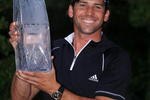 PONTE VEDRA BEACH, FL - MAY 11:  Sergio Garcia of Spain poses with the trophy after winning THE PLAYERS Championship on THE PLAYERS Stadium Course at TPC Sawgrass on May 11, 2008 in Ponte Vedra Beach, Florida.  (Photo by Andy Lyons/Getty Images)