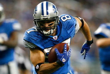DETROIT - NOVEMBER 04:  Receiver Mike Furrey #87 of the Detroit Lions takes in a reception for a touchdown against the Denver Broncos during the first half at Ford Field November 4, 2007 in Detroit, Michigan.  Detroit defeated Denver 44-7.  (Photo by Kevin C. Cox/Getty Images)