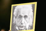 DETROIT - OCTOBER 13:  A fan of the Detroit Tigers holds up a sign that reads 'Got Leyland?' and has a likeness of Albert Einstein on is against the Oakland Athletics during Game Three of the American League Championship Series October 13, 2006 at Comerica Park in Detroit, Michigan. The Tigers won 3-0 to take a 3-0 series lead. (Photo by Jonathan Daniel/Getty Images)