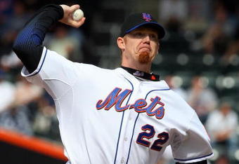 NEW YORK - APRIL 29:  J.J. Putz #22 of the New York Mets delivers a pitch against the Florida Marlins on April 29, 2009 at Citi Field in the Flushing neighborhood of the Queens borough of New York City. The Marlins defeated the Mets 4-3.  (Photo by Jim McIsaac/Getty Images)